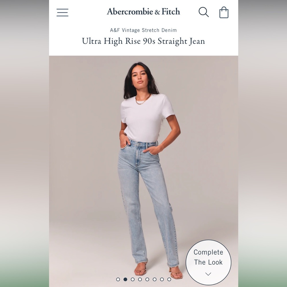 Abercrombie & Fitch Ultra High Rise 90s Straight Jeans